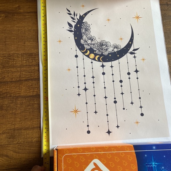 Moon phases with flowers canvas poster​ - Picture 8 of 8